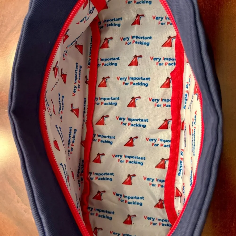 CARNIVAL CRUISE VIFP CLUB BLUE TOILETRY COSMETIC BAG NEW